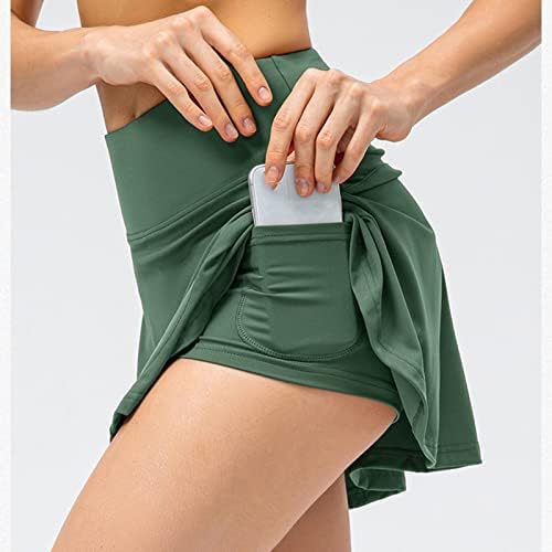 Ženske klasične suknje na obrisama kratke hlače 2 u 1 atletski trening kratke hlače ljetne lagane protočne kratke hlače s visokim strukom