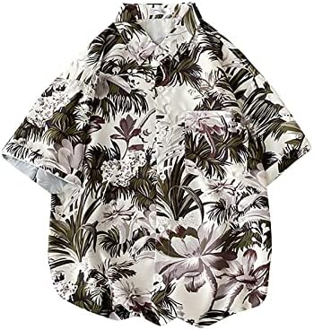 Dame Havajske košulje Ljetna gumba dolje Drop rame kratka rukava košulja na Havajima cvjetni tisak praznična majica