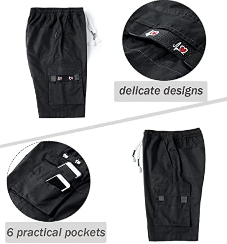 MSMSSE ženske casual teretni kratke hlače elastični struk pamuka pamuka labavi fit vanjskim višestrukim džepovima