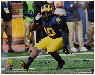 Devin Bush, jr. Autografirani Michigan Wolverines 16x20 s natpisom Go Blue