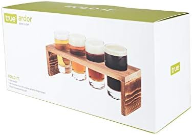 Set od 5 unci, četiri čaše za degustaciju od 5 unci, drvena letačka ploča, set za degustaciju piva