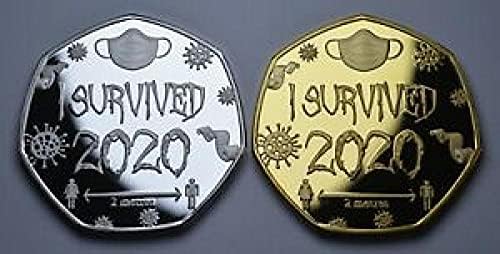 2020. Komemorativni novčić Survivor Coin Commumorative Coin Coin Coin Coin Craft Collector izvrsni i smisleni komemorativni novčić