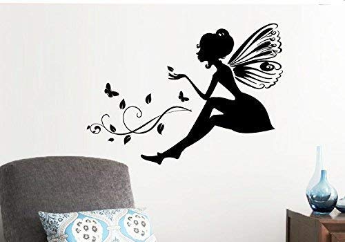 Naljepnice za zid crtani slatka krila djevojka vila leptir Kućni dekor uklonjive vodootporne naljepnice za ukrašavanje djevojačke sobe