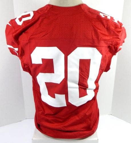 2012. San Francisco 49ers Perrish Cox 20 Igra izdana Red Jersey 44 86 - Nepotpisana NFL igra korištena dresova