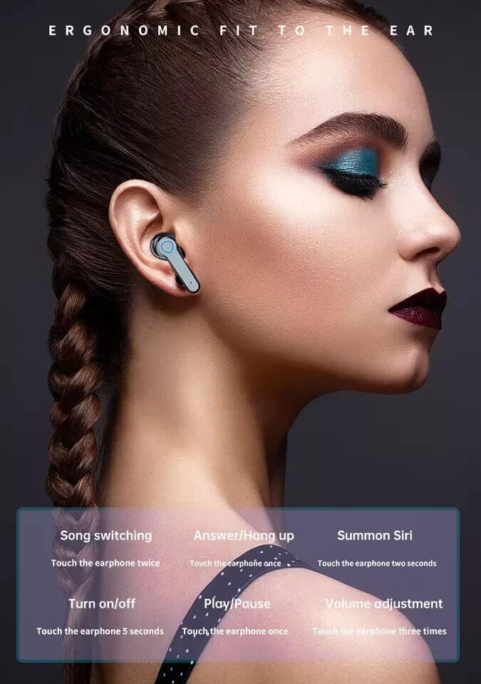 Za AT&T Radiant Max 5G True bežični uši Bluetooth 5.1 Kontrola dodira slušalica s LED futrolom za punjenje digitalnog zaslona, ​​uši