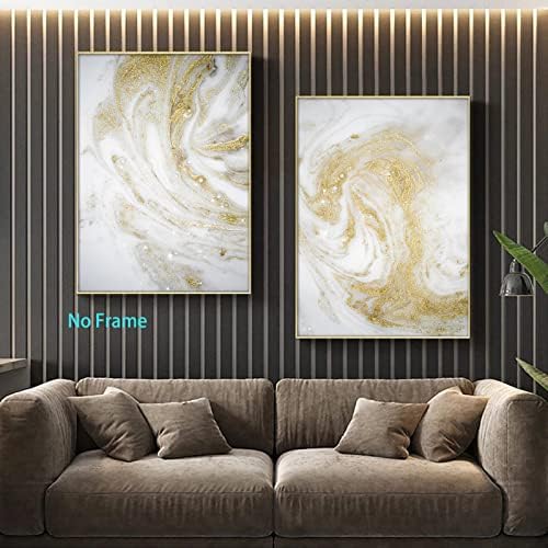 Sažetak Zlatna umjetnost mramorni tekstura platno zidna umjetnost neradano 16 x 24 x3, mramorna tekućina bijelo sivo slikarstvo plakat