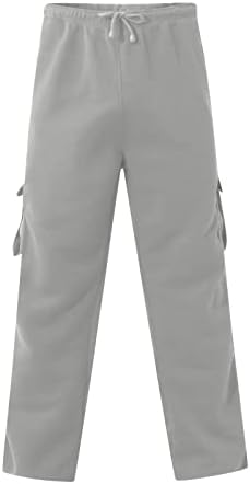 Muški kombinezoni Uofoco s crtanjem i multi džepnim ležernim planinarskim hlačama za vježbanje pamuka za muškarce za muškarce