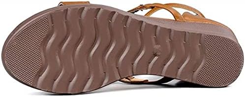 Drugo / Ležerne ljetne sandale za žene; kolekcija 2022; sandale na klin na plaži; ženske sandale na platformi s golim naramenicama;