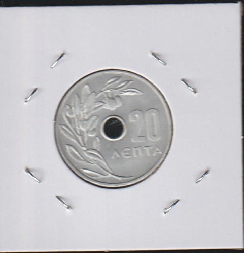 1964. Gr središnja rupa unutar okrunjenog vijenca dvadeset centa