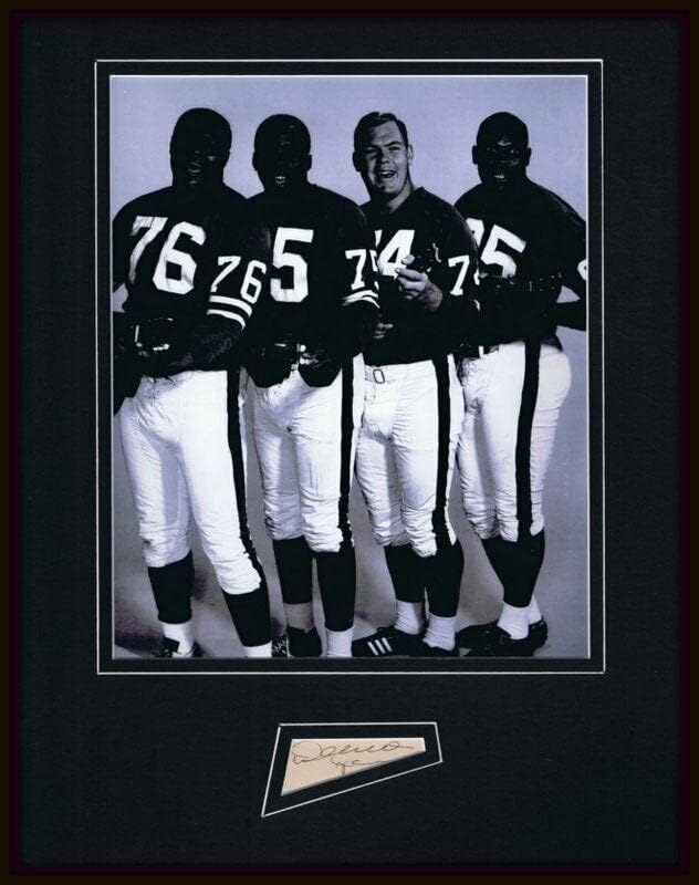 Deacon Jones potpisao uokviren 11x14 prikaz fotoaparata JSA Rams Fearome Foursome - Autografirane NFL fotografije