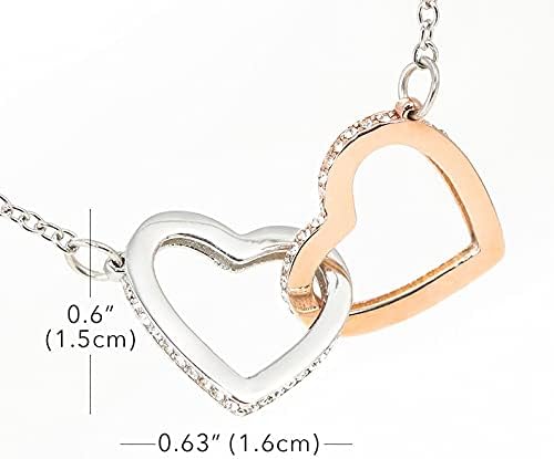 Ručno izrađeni nakit - Personalizirana ogrlica za kćer od mame, kartica s porukama o ogrlici za sukobnost, Dan vjenčanja, diplomiranje,