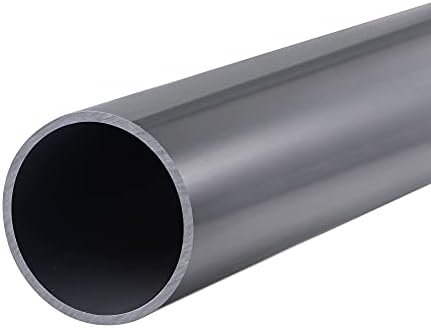 Meccanixity PVC kruta okrugla cijev 67,8 mm ID 75 mm OD 350 mm svijetlo siva visoki utjecaj na cijev za vodu, zanat, kabel