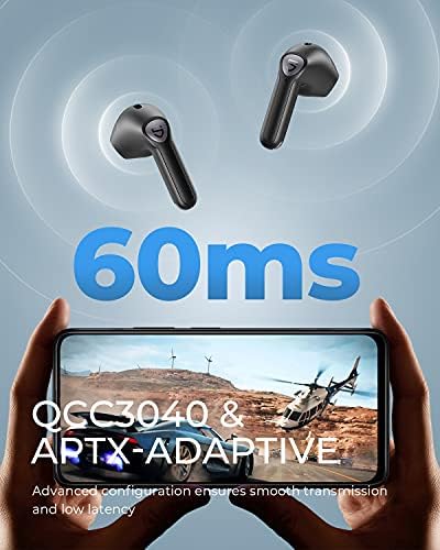 SoundPeats Air3 bežični uši Mini Bluetooth v5.2 Slušalice s Qualcomm QCC3040 i APTX-adaptivni, 4-mic i CVC 8.0 otkazivanje buke, tehničar