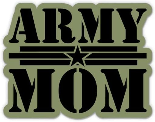 Vojska mama Zelena naljepnica - naljepnica prijenosnog računala - vodootporni vinil za automobil, telefon, boca vode - vojska mama