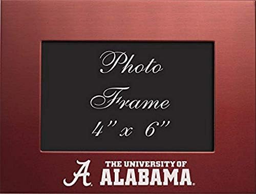 LXG, Inc. University of Alabama - 4x6 Brushted Metal Frame - Crimson