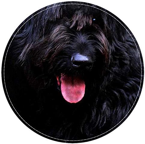 Heoeh crni pas ružičasti jezik, non proklizavni vratar 15,7 okrugli tepih tepih tepih tepih za djecu spavaće sobe soba za bebe igralište