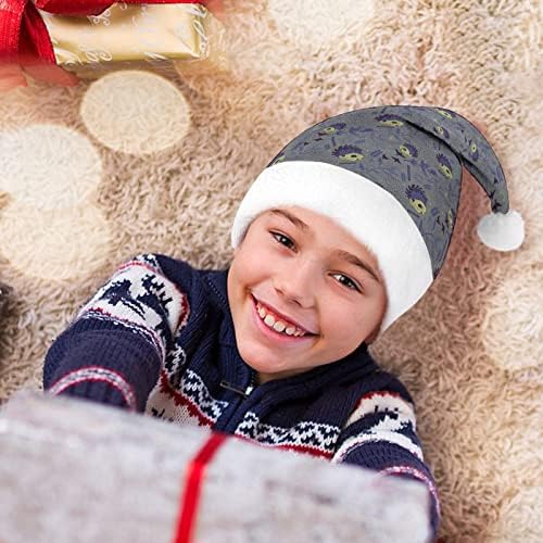 Božićni šešir s uspavankom lubanje mekani plišani šešir Djeda Mraza smiješni šešir za božićnu novogodišnju blagdansku zabavu