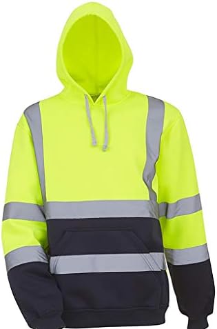 XXBR visoke vidljivosti na cesti kapuljača za muške sigurnosne pulover na otvorenom s kapuljačom s reflektirajućom trakom