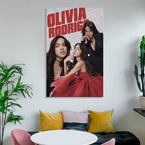 Ismun plakati za estetsku pjevačicu sobe Olivia Rodrigo 12x18 inča Neframed Music Canvas plakat