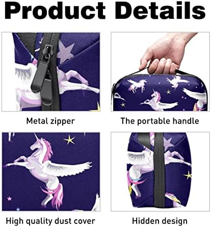 Vodootporna torba za šminku, torbica za šminkanje, kozmetički organizator za žene i djevojke, Unicorn Purple Star