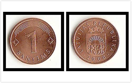 Europska nova europska nova Litva 1 bod kovanica Strani kovanice Komemorativna Latvija 1 Sineski novčići 2008 Izdanje Spomen Coin Memorial