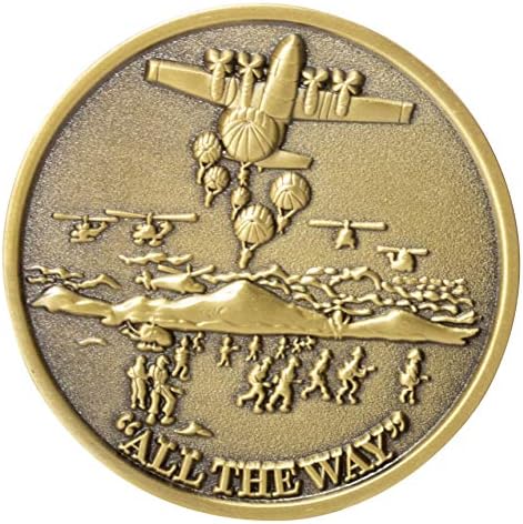 Sjedinjene Države američke vojske zrakoplovne a/b padobranci skroz do kraja izazova novčića