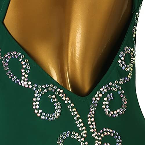 Nakokou Green Tassel Latino Dance natjecateljska haljina za žene