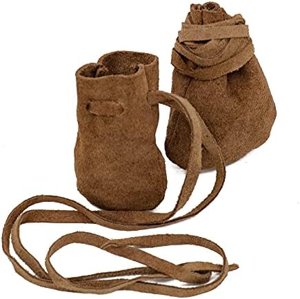 Mythrojan par srednjovjekovnih torbica za izvlačenje, idealno za sca larp obnavljanje i ren fer-suede kožu
