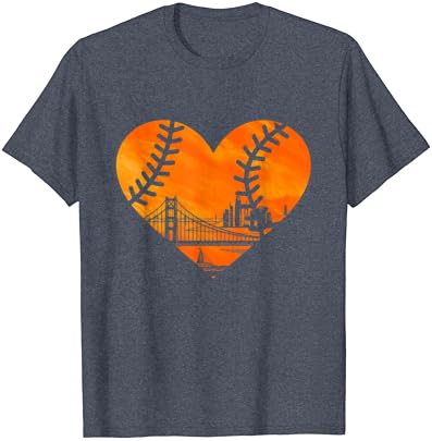 Baseball Vintage majica sa srcem Države San Francisco