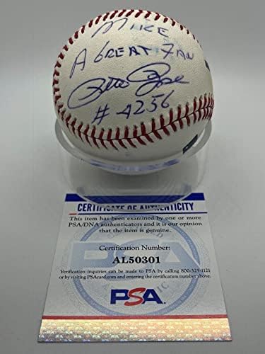 Pete Rose potpisao je autogram personaliziran za Mikea velikog fan bejzbol PSA DNA *1 - Autografirani bejzbols