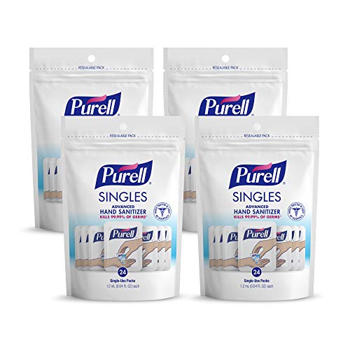 Purell singlovi napredni gel za čišćenje ruku, bez mirisa, 24 brojanja paketa za jednokratnu upotrebu-9630-08-EC