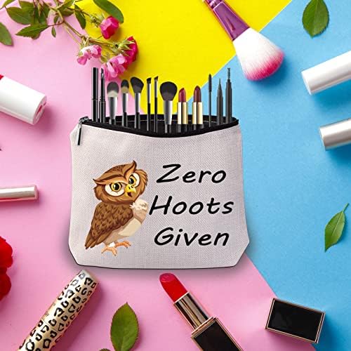 PWHAOO sova vreća s patentnim zatvaračem Torba Zero Hoots Date kozmetičke vrećice vlasnik sove kozmetičke torbe sova tematski poklon