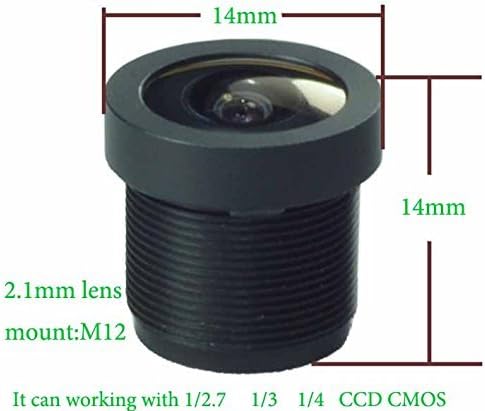 Široko kutni 2,1 mm 1080p ploča Objektiv crno za sigurnosnu kameru CCTV nadzor