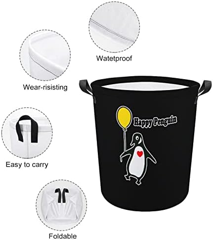 Košarica za rublje; okrugle platnene košare s ručkama Vodootporna sklopiva košara za rublje torba za odjeću