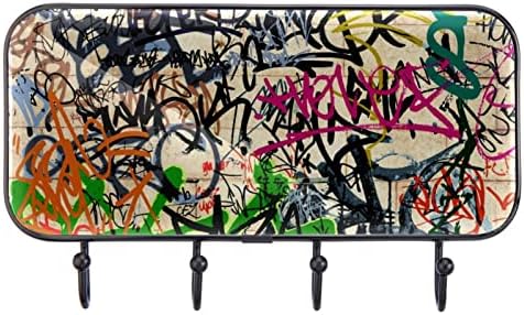 TFCOCFT zidne kuke, kuke za vješanje, ljepljive zidne kuke, samo -ljepljive kuke, apstraktni šareni grafiti uzorak