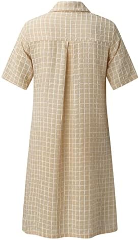 Wu haljina ženska gumb kratki rukav jednostavna košulja casual ljetna kratka haljina kratke haljine