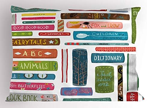 Lunarible knjigu Ljubavni jastuk sham, žanrovi knjiga s životinjskim knjigama Fikcija za čitanje tema, ukrasna standardna veličina