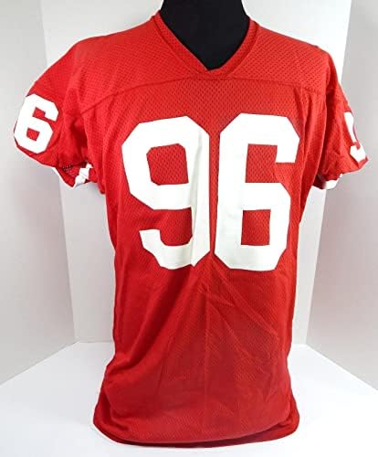 Krajem 1980 -ih početkom 1990 -ih San Francisco 49ers 96 Igra korištena Red Jersey 48 754 - Nepotpisana NFL igra korištena dresova
