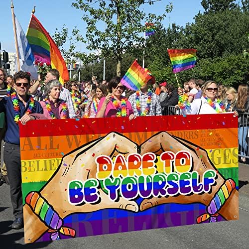Natpis na pozadini homoseksualnog ponosa 43 * 70 za fotografiranje - pozadina duginog srca LGBTK Zastava Dan ponosa lezbijki zastava-znak
