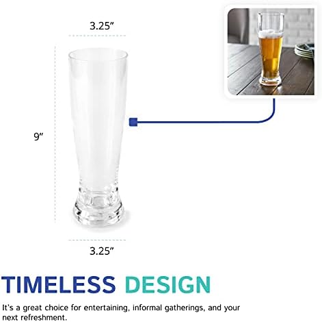 Set od 4 akrilne prozirne čaše za piće od 22 oz.