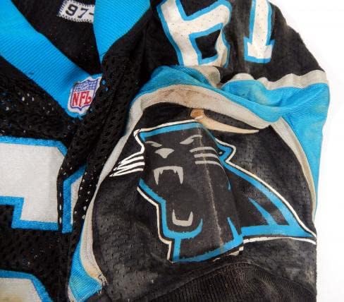 1997. Carolina Panthers Bob Denton 61 Igra Upotrijebljena Black Jersey 50 DP45355 - Nepotpisana NFL igra korištena dresova