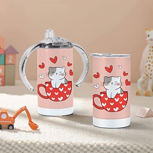 Slatka mačka-šalica za piće-šalica za piće u obliku srca