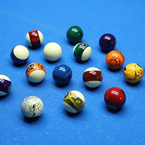 Cueelf Billiard Balls Set 2-1/4 BOAP TABEL BOLDS Crni mramorni biljarski loptica 16 bazena lopte Billiard set