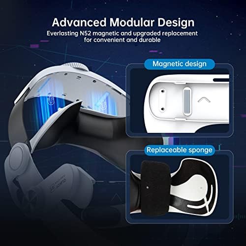 Zamjena remena za glavu za Oculus Quest 2 elitni remen za VR slušalice mekanog jastučića za smanjenje pribora za glavu za podešavanje