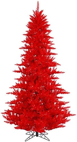 Vickerman 6.5 'Crvena jelka umjetna božićno drvce ONLET, sezonski unutarnji dekor doma