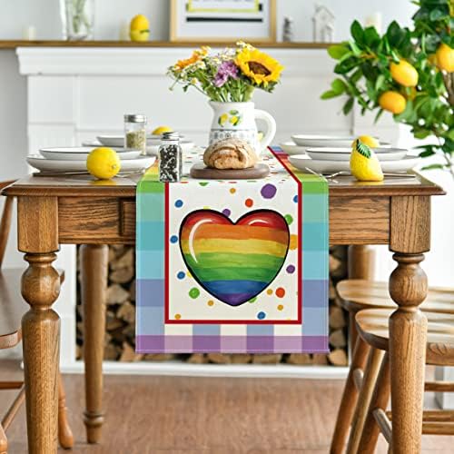 Način rada LGBT Pridea Dugino srce ljubavi Stolna staza, ponos homoseksualaca lezbijskih panseksualaca blagdanski kuhinjski ukras stola