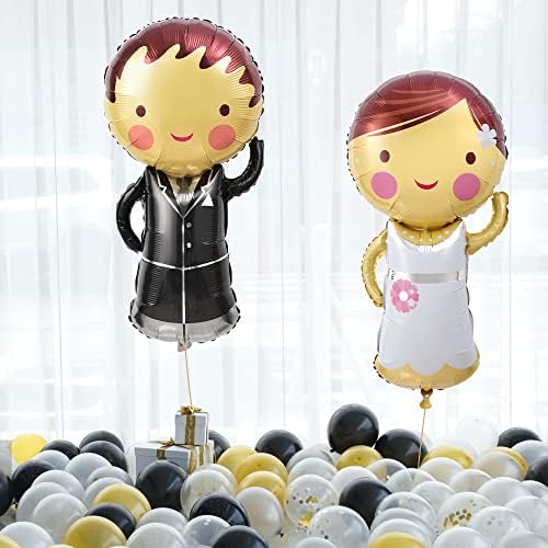 Haiops mladenka mladoženja folija helij balon za bračni balon za romantični svadbeni zabavni balon 1 par 43 inča x 21 inč