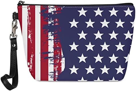 4. srpnja SAD tiskana američka zastava ženska kozmetička torba s remenom za zapešće ležerna kozmetička torba za organizatore putne