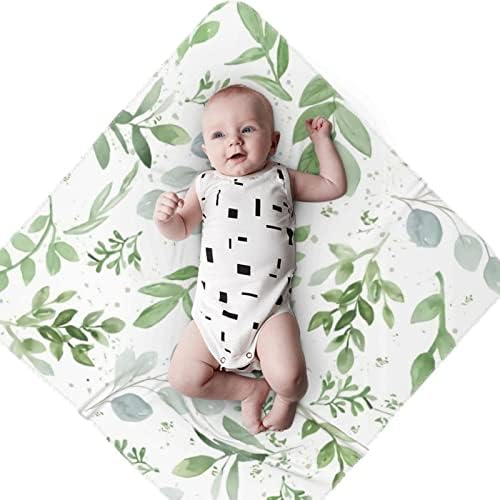 Mekane bebe zavarivanja omotaju rastezljivo novorođenčad vreća za spavanje set kadulja akvarel eucalyptus rasadnik koji prima pokrivač