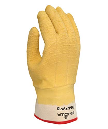 Showa rukavice 96NFW-10 Nitty Gritty Latex Prekrivena rukavica, 10, žuta